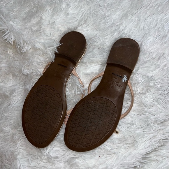 Kate Spade Bow Mistic Nappa Pale Pink Thong Sandal size 8 Flip Flop - Picture 5 of 6